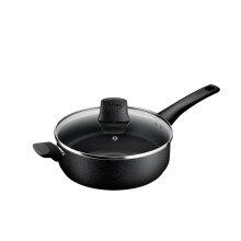 Tefal Titanium Stone Sautepan 26 cm + Lid, High-Performance Non-Stick Coating, Metal Spatula Safe, All hobs Including Induction, E1053345