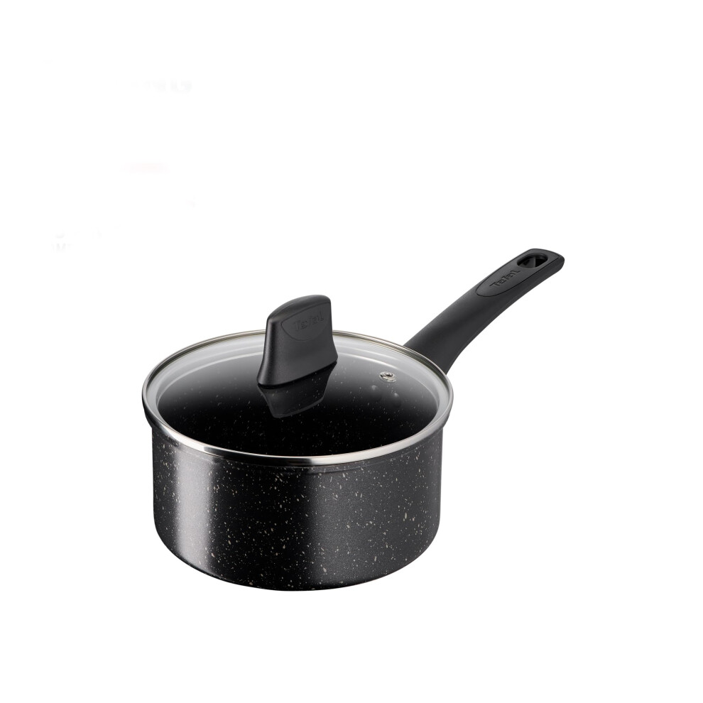 Tefal Titanium Stone Saucepan 18 cm + Lid, High-Performance Non-Stick Coating, Metal Spatula Safe, All Hobs Including Induction, E1052345