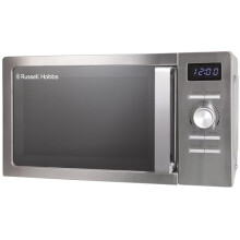 Russell Hobbs Stainless Steel Digital Microwave 20 Litre 800W Solo Digital with 5 Power Levels, Defrost Function & Easy Clean, 60 Minute Timer, 8