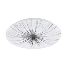 EGLO Nieves LED Ceiling Light, Diameter 41 cm, Crystal Effect Ceiling Light Made of Plastic and Metal, Living Room Lamp in White, Silver, Bedroom