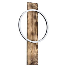 EGLO LED wall lamp Boyal, 1-light wall lamp vintage, rustic, modern, indoor wall spotlight made of steel, wood and plastic, living room lamp, hallway