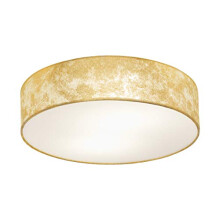 Eglo Viserbella Vintage Flush Ceiling Light, Champagne Steel and Golden Fabric Ceiling Lamp, Living Room, Kitchen and Hallway Lighting, E27 Socket, ?