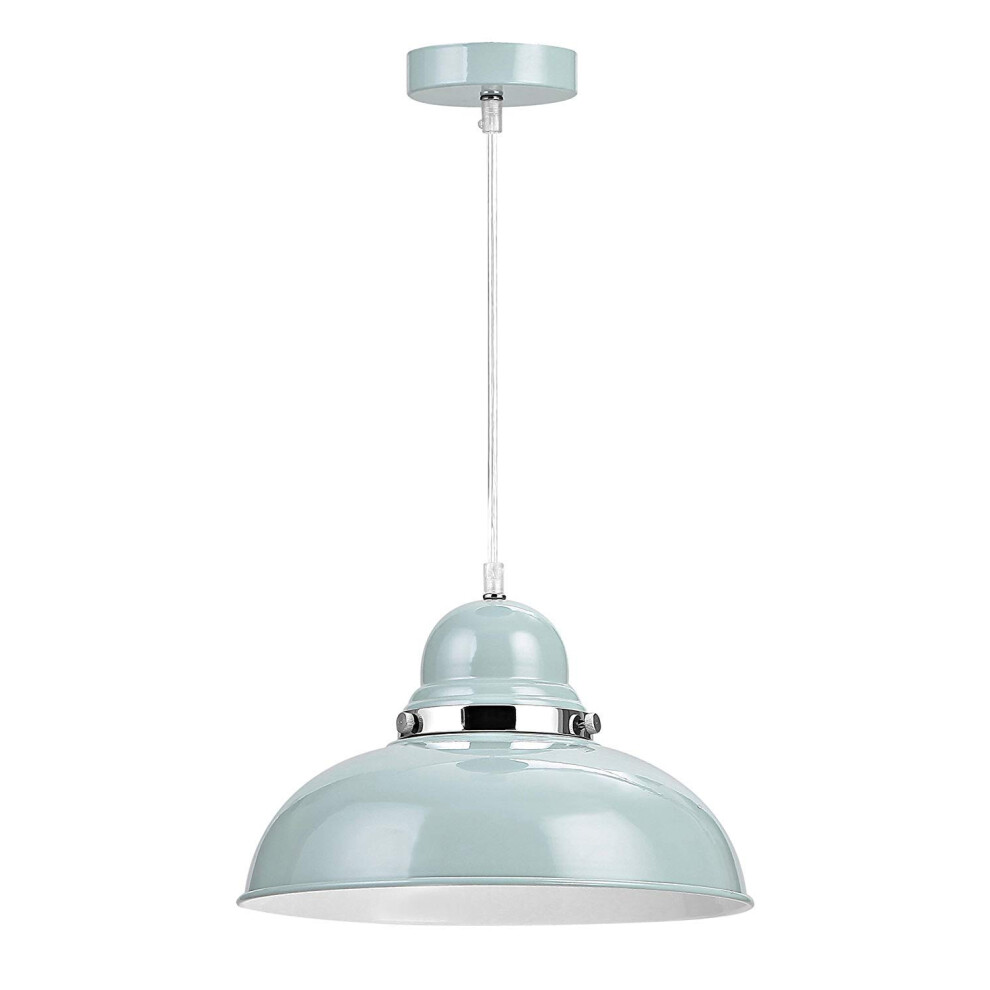 Premier Housewares E27 Edison Screw 40 W Vermont Pendant 110 X 30 X 30 Cm - Shutter Light/Blue
