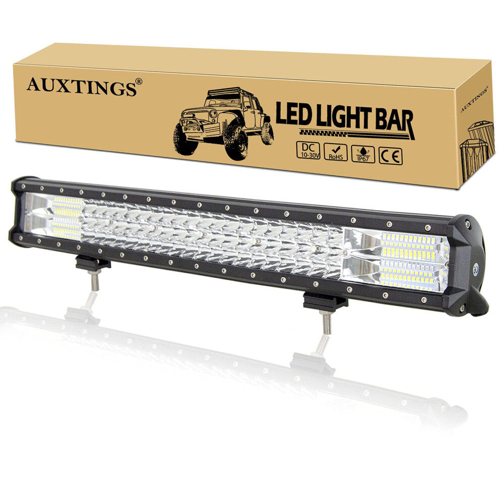 Auxtings 22 Inch 324W Led Bar 7D Lens Spot Flood Combo Beam Waterproof Dual Row Led Work Driving S For Off Road Atv Awd Suv 4Wd 4X4 Pickup Light 5051219302695