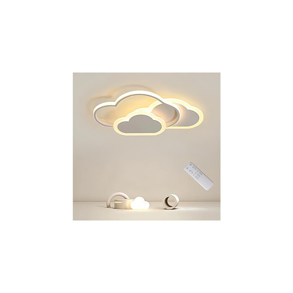 BLMYL 42W LED Ceiling Light, 52CM Creative Cloud Ceiling Lamp, Dimmable Remote Control 3000~6000K, Modern White Ceiling Lights, Used in Living Room,-image-OPC-PGN97M7-NEW