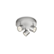 Philips Hue myLiving Star 3 SpotLight Spiral Ceiling Light (Integrated 3 x 3 W LED Bulb) - Aluminium, 562434816