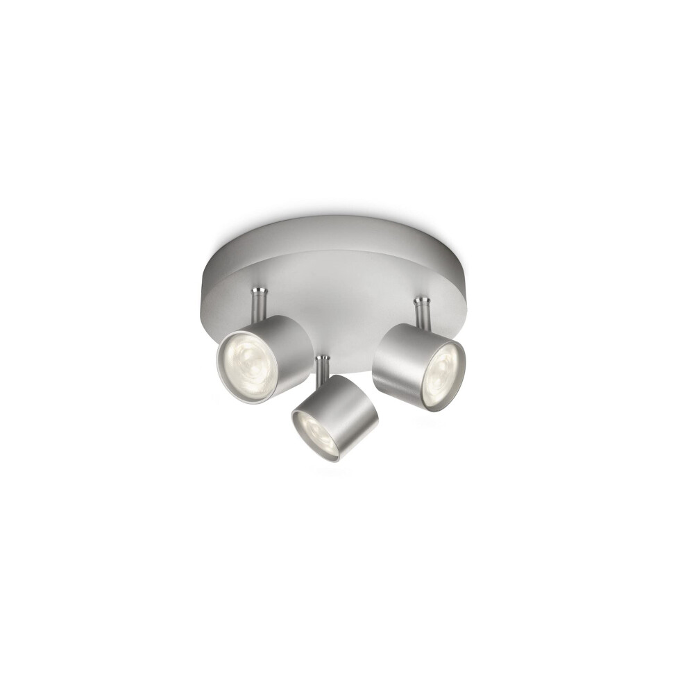 Philips Hue Myliving Star 3 Spot Spiral Ceiling (Integrated 3 X 3 W Led Bulb) - Aluminium, 562434816 Light