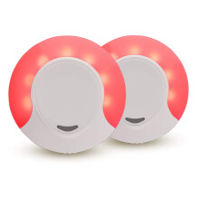 Sleep Aid Red Night Light Plug in with Dusk to Dawn Auto Sensor, Low Blue LED Promotes melatonin Production and Healthy Sleep, ON-Off-Auto Toggle,