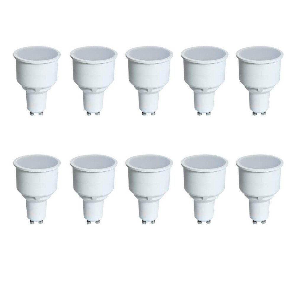 Pack of 10 x Crompton LED Long Neck Reflector Light Bulbs GU10 4.9 Watt 2700K Warm White-image-OPC-PGN98CK-NEW