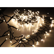 Christmas Concepts? 500 6M/20FT Warm White LED Cluster Lights With 8 Function Controller - Indoor/Outdoor - Energy Efficient A++ - Christmas Lights