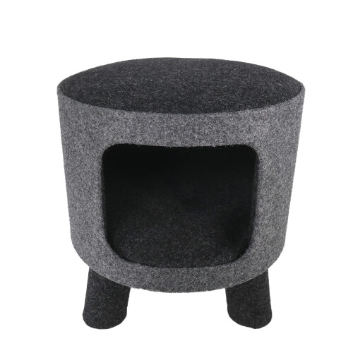 Rosewood Rosewood Catwalk Charcoal Felt Stool for Cats