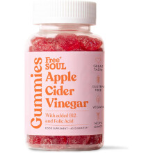 Apple Cider Vinegar Gummies with The Mother 1000mg || Natu Enhanced with Vitamin B12 & Folic Acid | 60 Vegan ACV Capsules with Pomegranate