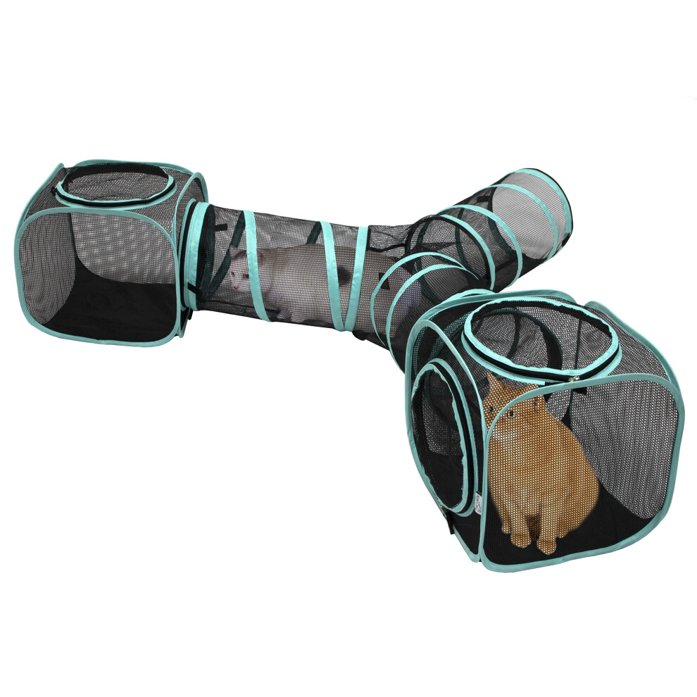 Kitty City Claw Indoor And Outdoor Mega Kit Cat Furniture, Cat Sleeper, Outdoor Kennel, 5523C, (Cm-10175) Black