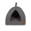 Petface Graphite Grey Felt Igloo Cat Bed 1