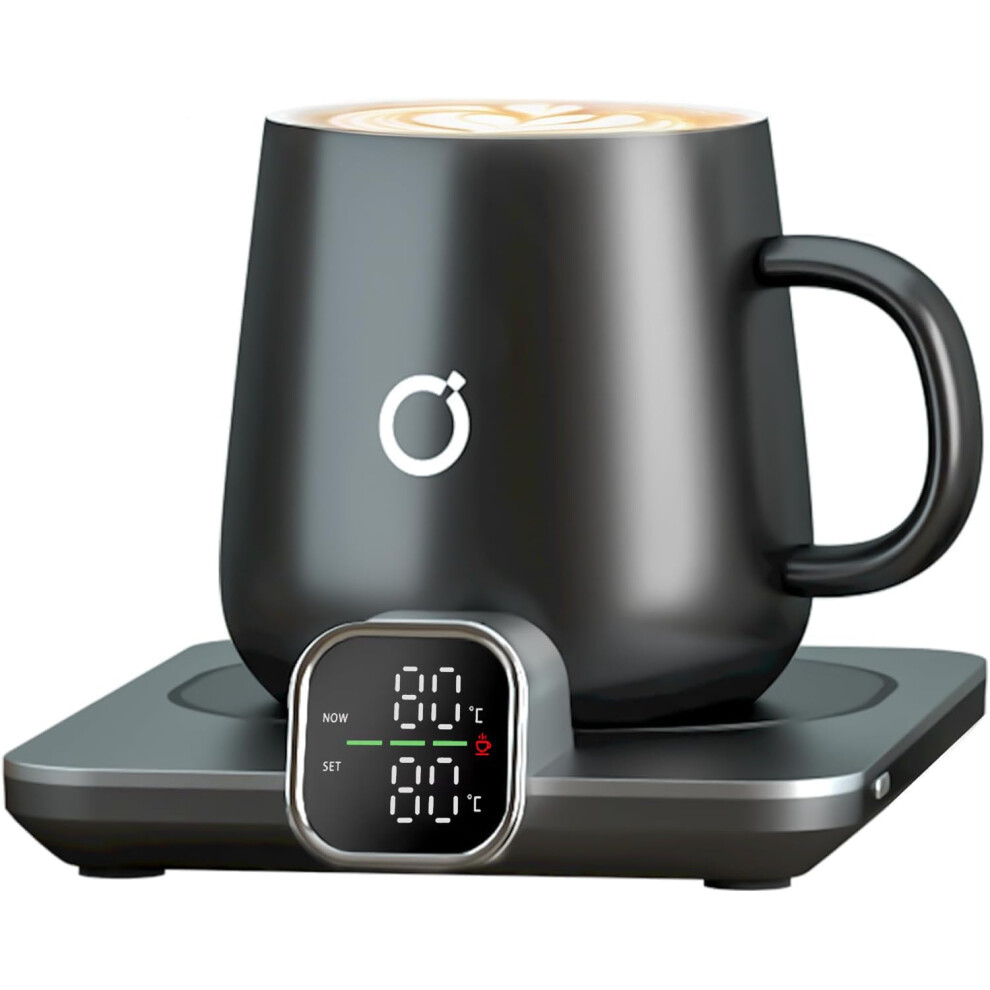 Ikago Smart Heated Coffee Mug Warmer & Mug Set - Heated Mug Warmer With Auto Shut Off, 1? Precise Temperature Control Mug Warmer, Electric Coffee Mug