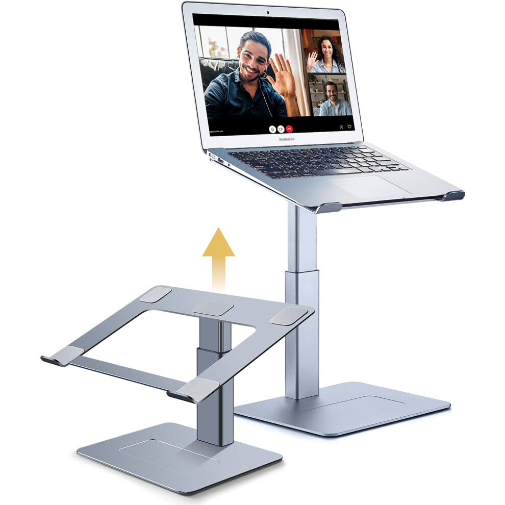 Supamir Adjustable Laptop Stand For Desk, Dj Laptop Riser, Standing Desk Converter, Support Working On Computer Sitting/Standing, Compatible With 5051219148248