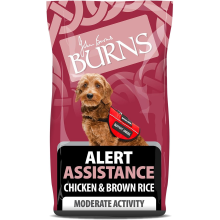 Burns Pet Nutrition Hypoallergenic Complete Dry Dog Food Adult and Senior Dog Alert Chicken and Brown Rice 12 kg