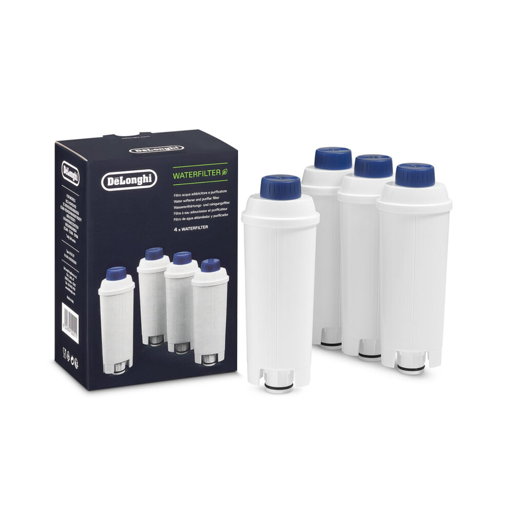 De'Longhi Water Filter DLSC321 - Softener and Purifier for Coffee Makers, Active Carbon Filter for Machines, Maintenance Accessory, 8 Months Duration,