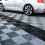 (Grey , Pack of 30) Modular Interlocking Ribbed Garage Flooring Tiles 3