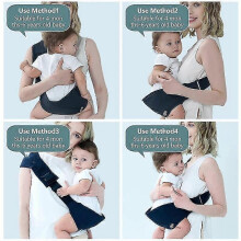 Portable Baby Carrier, Ergonomic Baby Strap One Shoulder, Baby Half Wrapped Sling , Anti-slip , Labor-saving