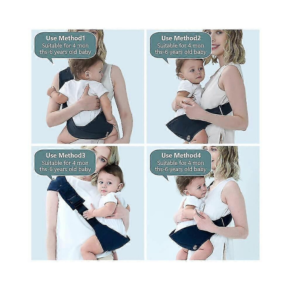 Porte-bébé portable, sangle ergonomique à une épaule, écharpe de portage à moitié enveloppée, antidérapant, économie de main d'œuvre