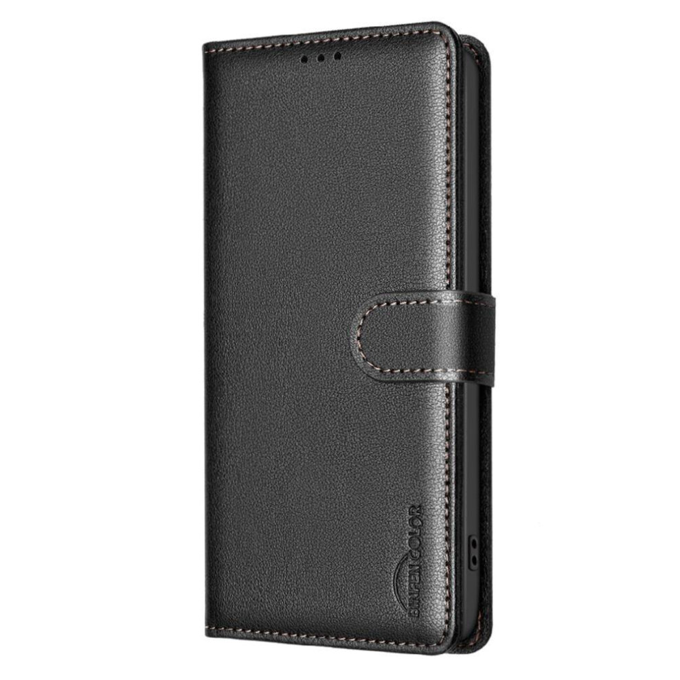 (Black) Flip Case For Iphone 16E Card Holder Kickstand Wallet Pu Leather Rfid Blocking Magnetic Black 764544145596