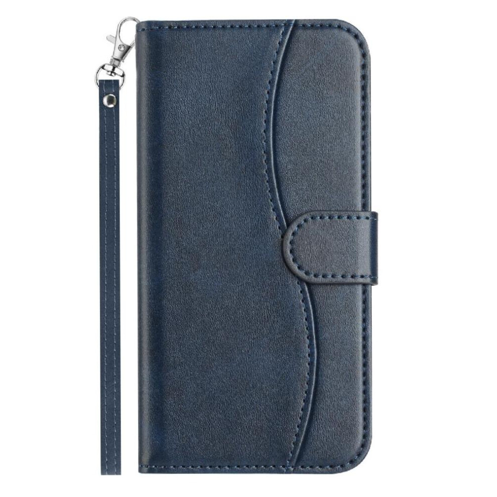(Blue) Flip Case For Oneplus 13 Wrist Strap Pu Leather Colorful Card Slots Holder Shockproof Blue 764544146739