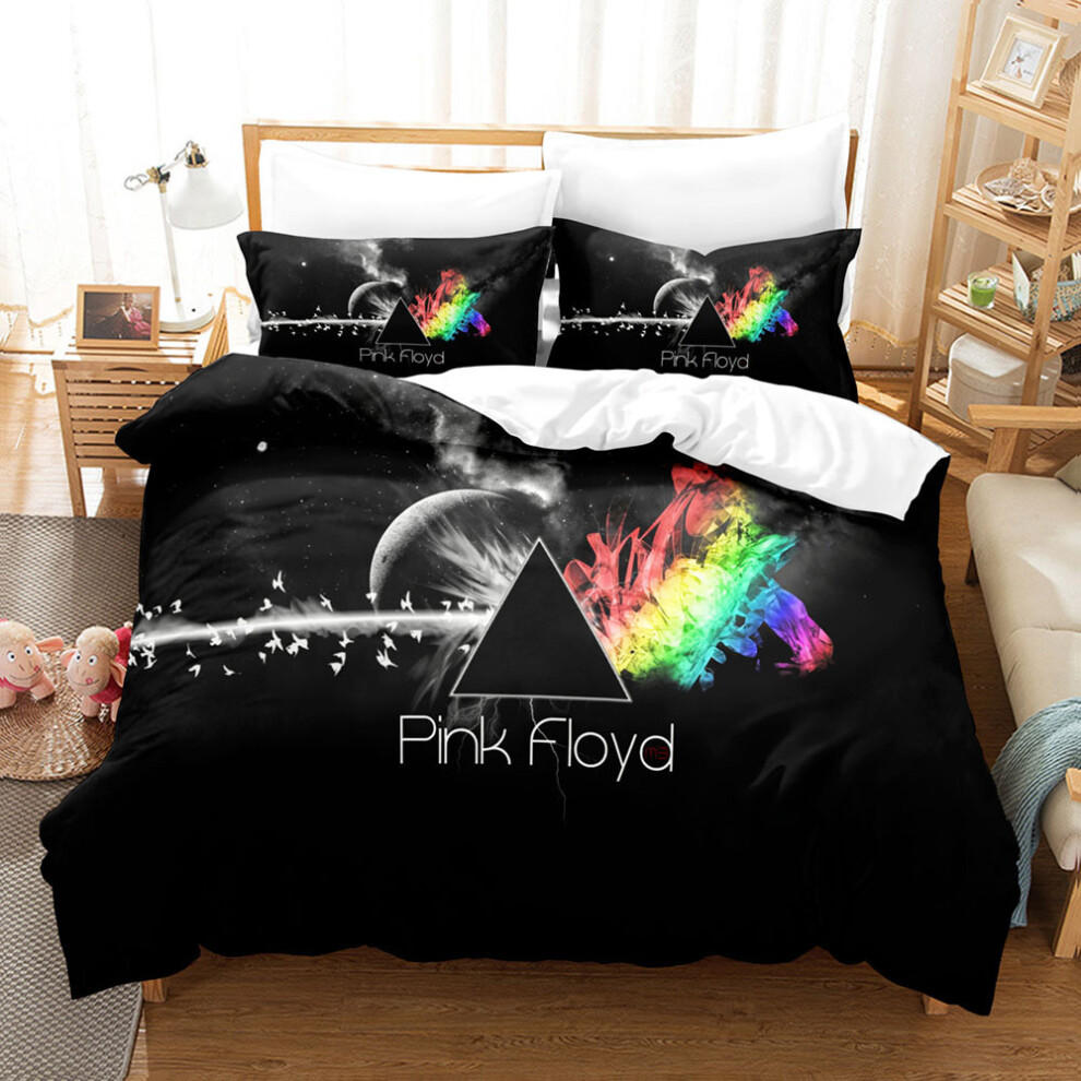 (3, 264*228 Three-piece set) New American Art Pattern Series Three-piece Set of Furrowed Sheets and Quilt Cover Bedding Set-image-OPC-PGN9PWW-NEW