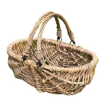 Petite Natural Willow Wicker Garden Trug Basket