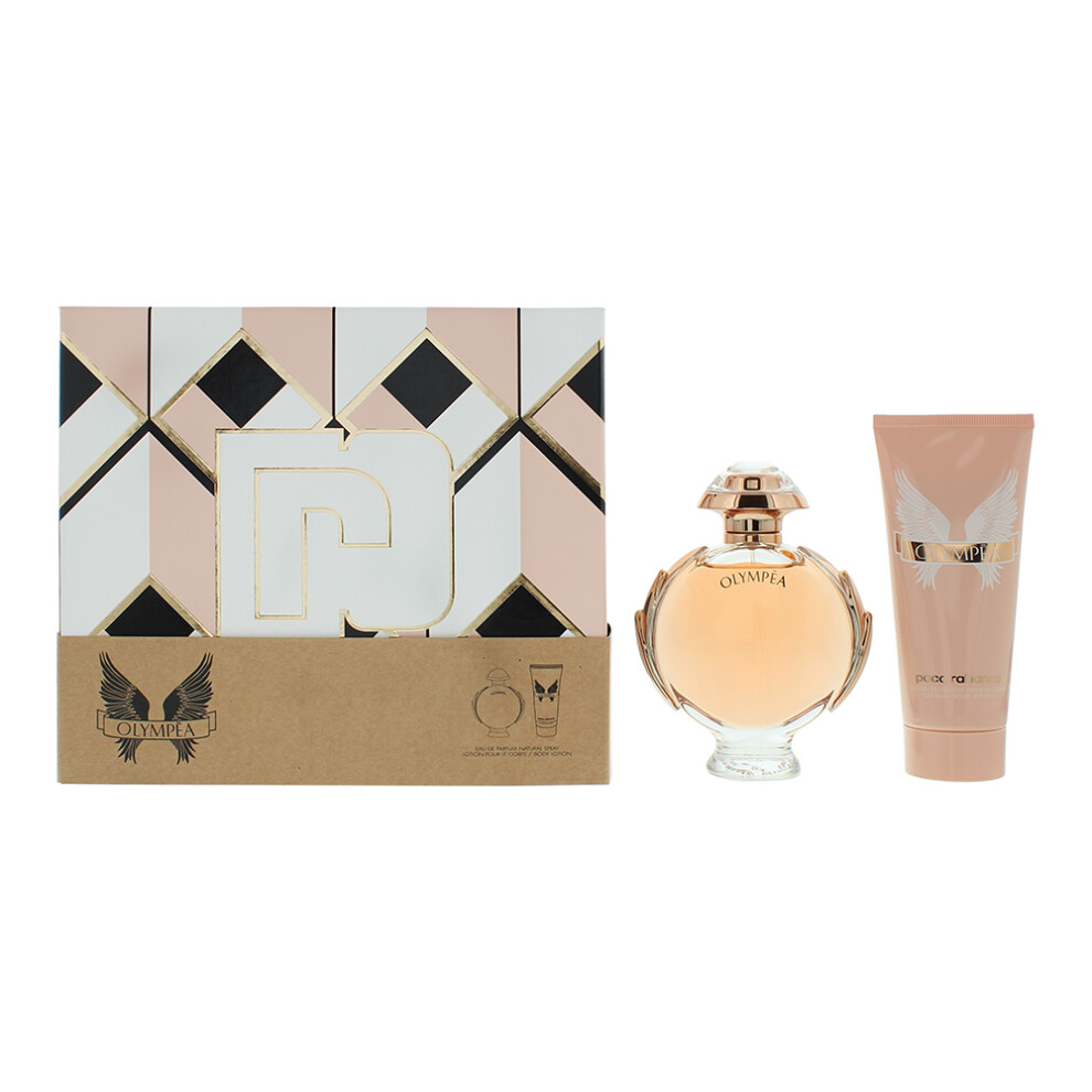 Paco Rabanne Olympéa 2 Piece Gift Set: 80ml EDP Spray - Body Lotion 100ml