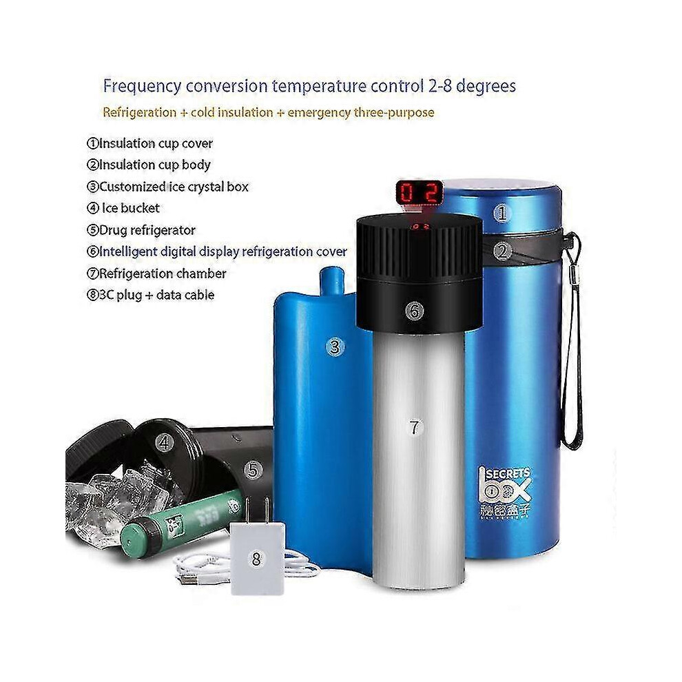 Portable Insulin Refrigerator Car Refrigerator Beverage Cooler Cup 5004229057277