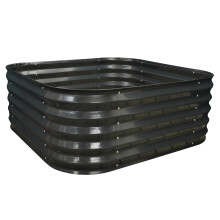 Large Metal Raised Vegetable Bed in Dark Grey (120cm)