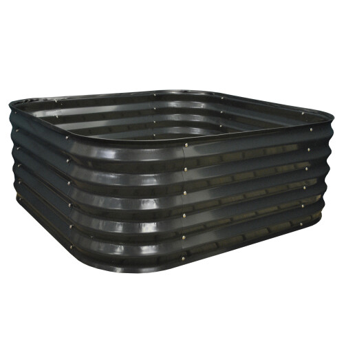 Selections Large Metal Raised Vegetable Bed in Dark Grey (120cm)