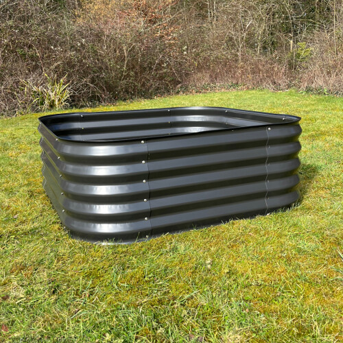 Selections Large Metal Raised Vegetable Bed in Dark Grey (120cm) 2