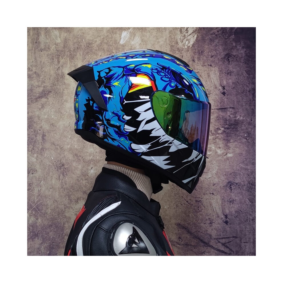 (M, e7) DOT approved motorcycle helmet racing full face helmet capacete double-image-OPC-PGNBTHP-NEW