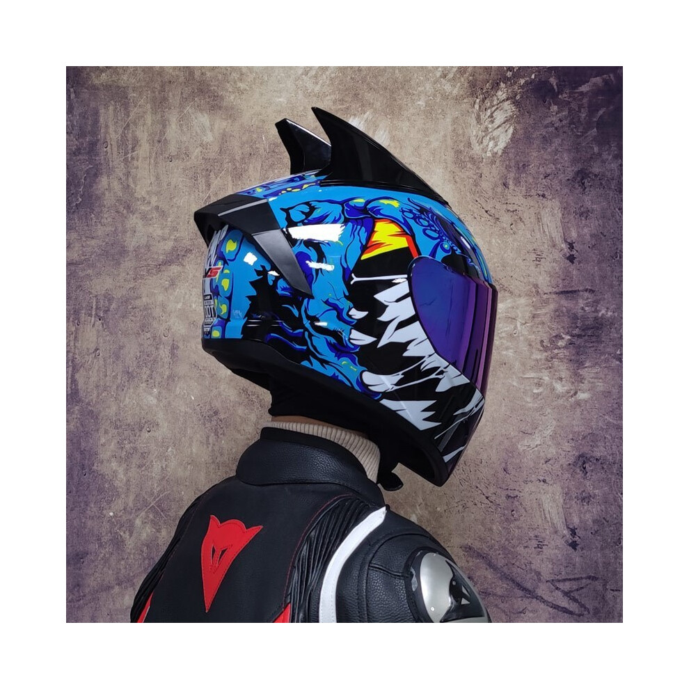 (xL, e8) DOT approved motorcycle helmet racing full face helmet capacete double-image-OPC-PGNBTKT-NEW