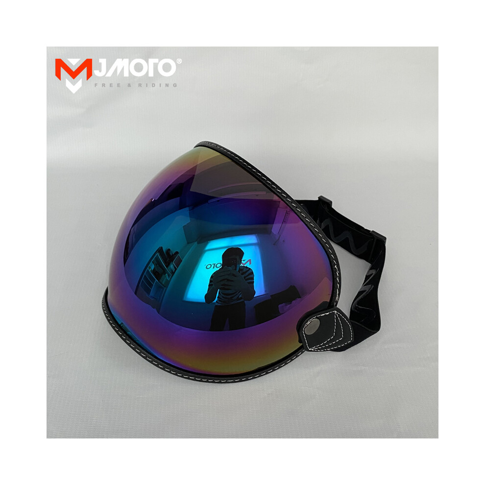 (Color) Universal Motorcycle Helmet Bubble Shield Visor Lens Sunglasses Goggles
