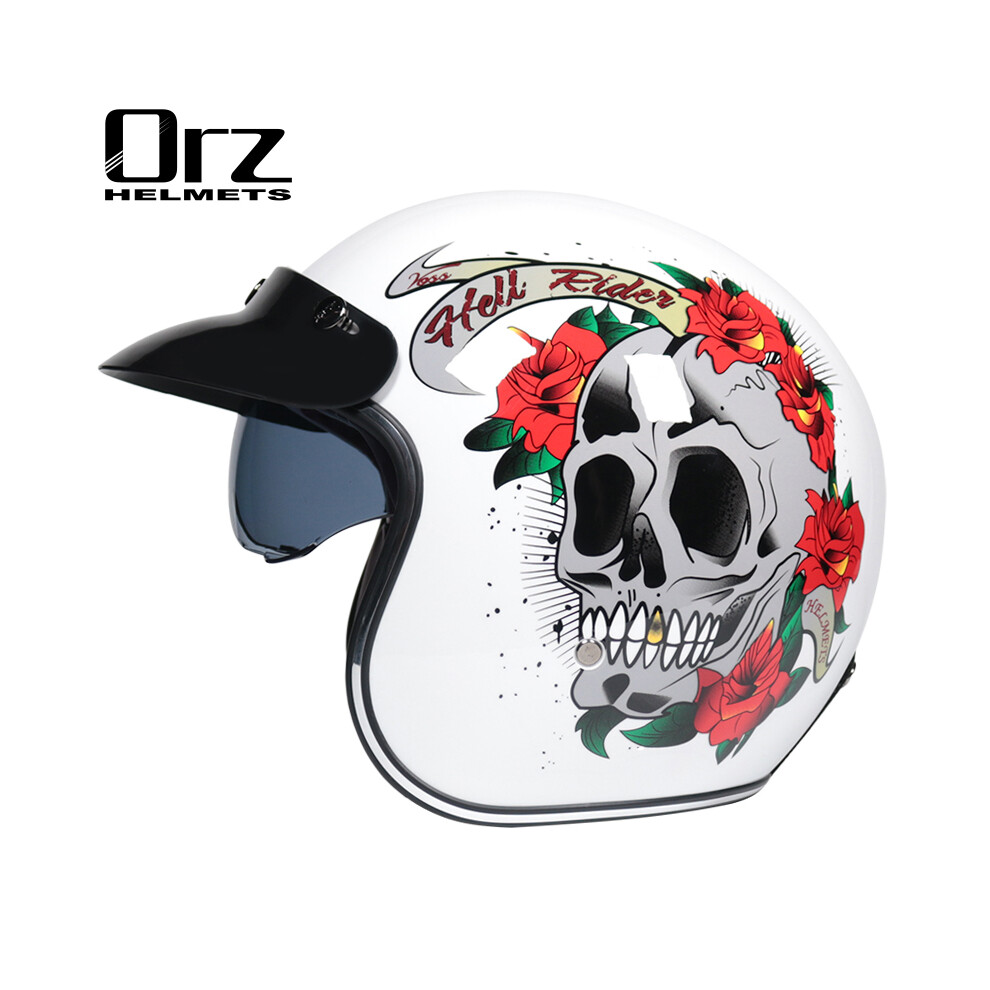 (L, 6) Latest Retro Motorcycle Helmet Open Face 3/4 Chopper Bicycle Helmet Capacete-image-OPC-PGNBWK9-NEW