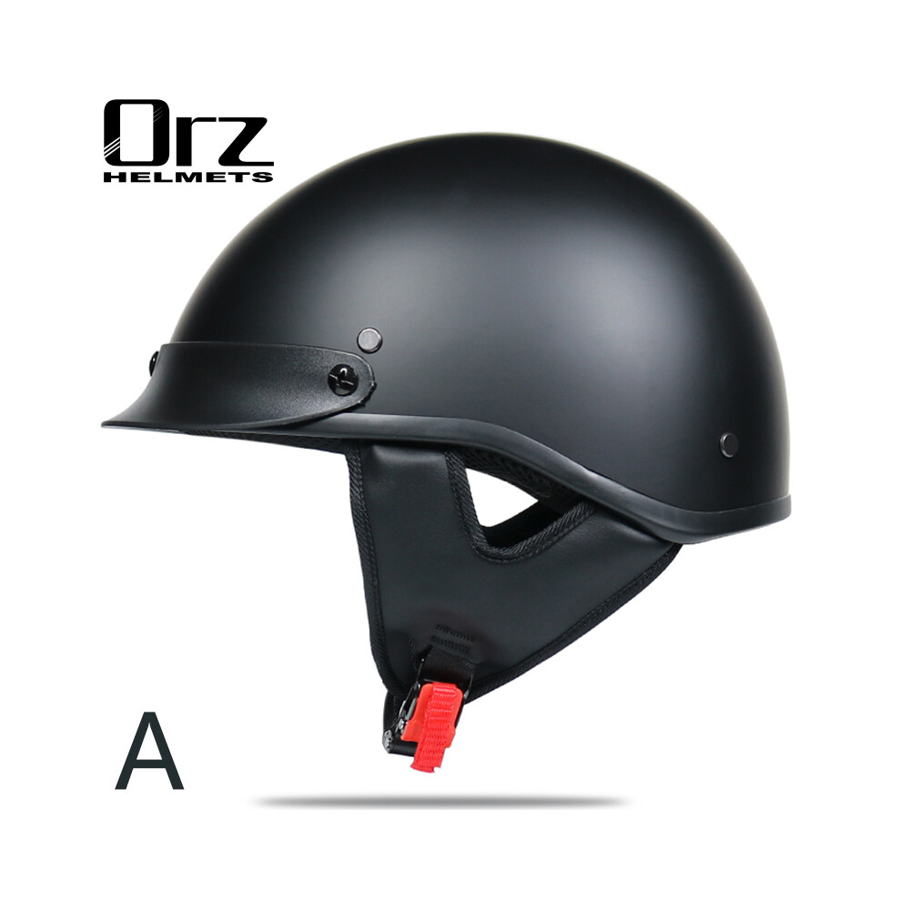 (L, 1) VOSS vintage motorcycle classic helmet retro scooter half helmet with-image-OPC-PGNBWNQ-NEW