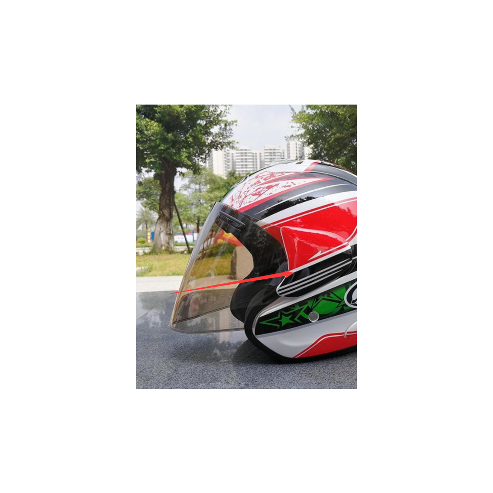 (H 2PCS) Top For Arai 3/4 Helmet Sz-ram 3 Hermonza Lens 18 Helmet Visor Black Gold-image-OPC-PGNBWWR-NEW