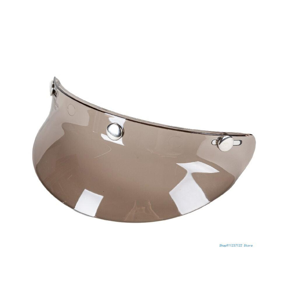 (Transparent tea) 3-Snap Helmet for Peak Lens for Sun Shade Shield Wear Resistant for 3/4-image-OPC-PGNBXF6-NEW