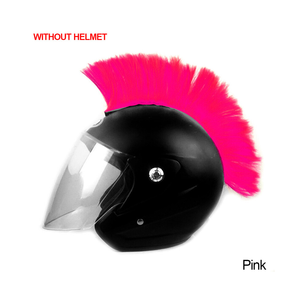 (Pink) Mohawk Helmet Wig Cuttable Helmet Decorations Wigs Cockscomb Motocross-image-OPC-PGNBXGZ-NEW