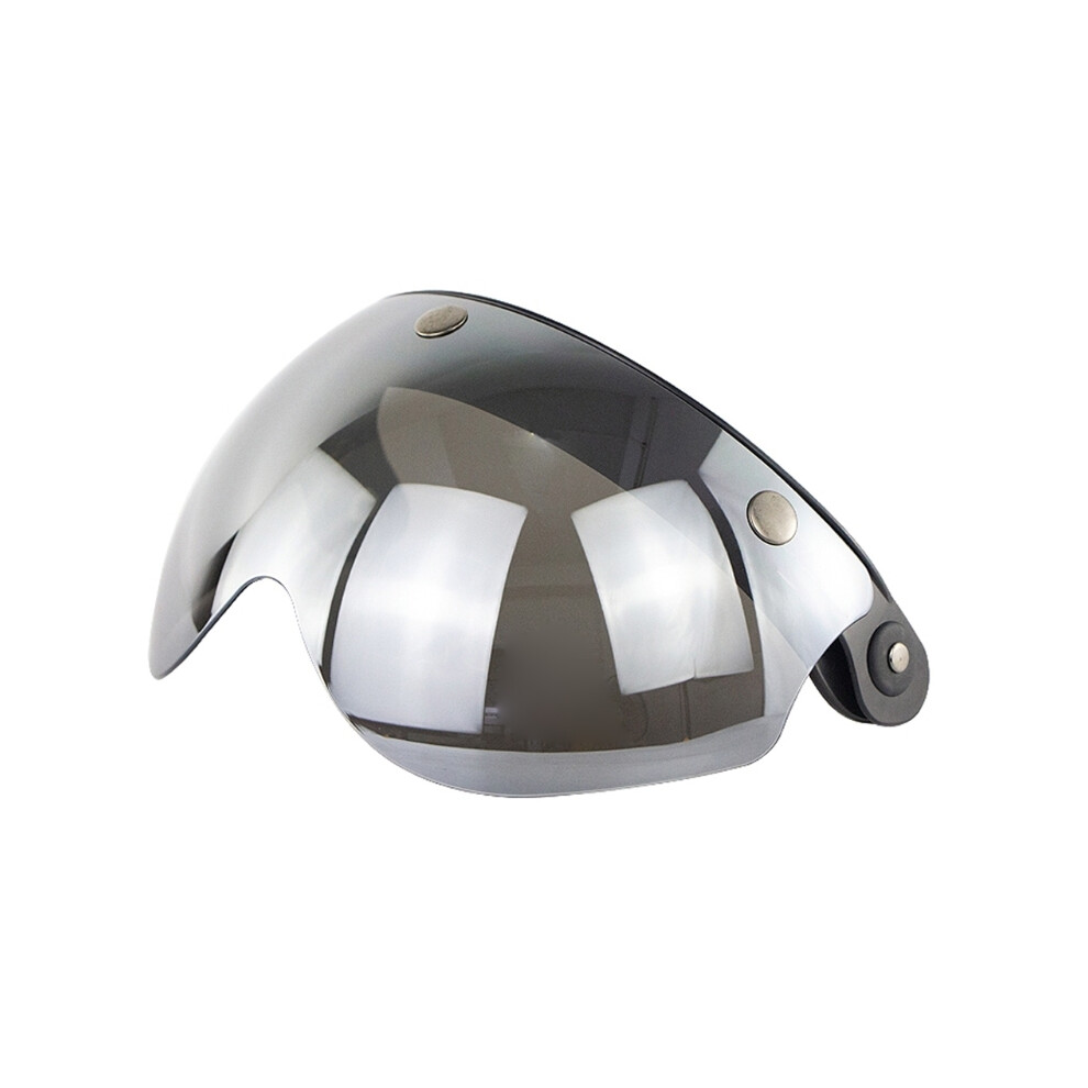 (Silver) Open Face Helmet Visor Motorcycle Helmet Bubble Visor Lens Bubble Shield-image-OPC-PGNBY7P-NEW