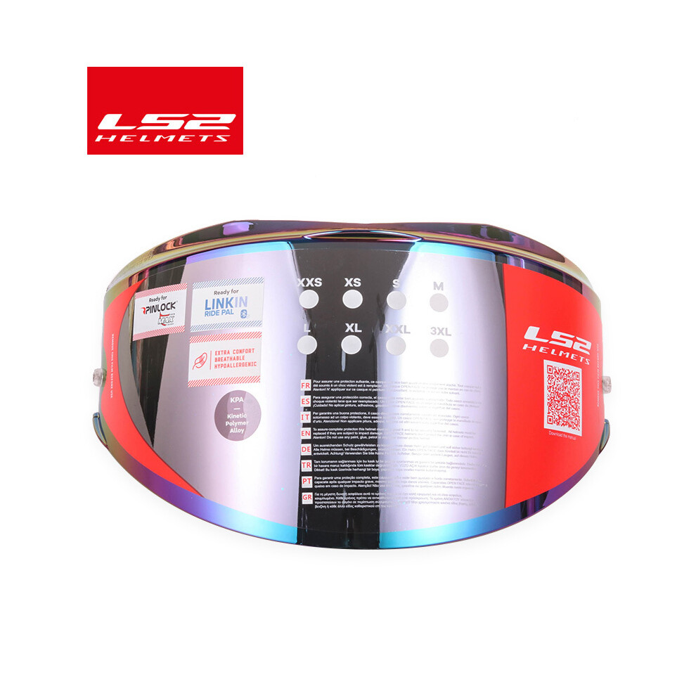 (FF399 colorful) LS2 Valiant helmet visor smoke rainbow silver lens shield only for LS2-image-OPC-PGNC7JT-NEW