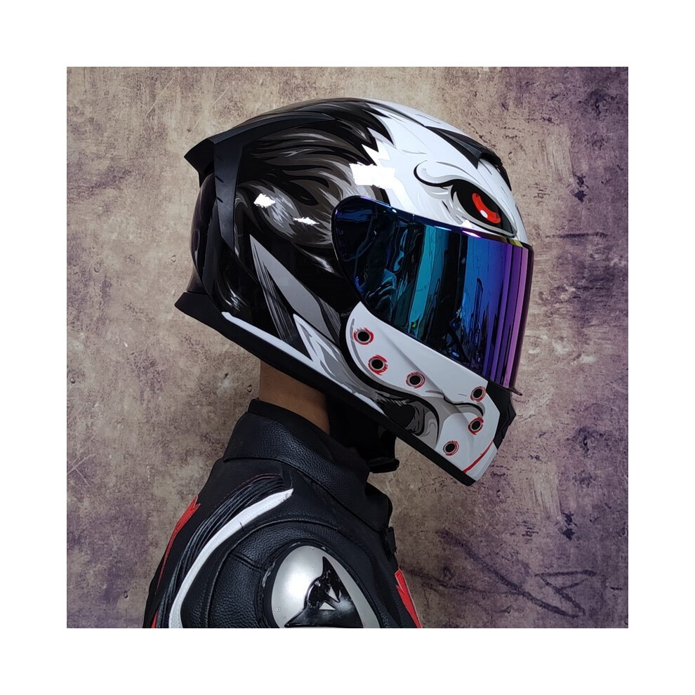 (L, 21) DOT Approved Safety Motorcycle Helmets Full Face Dual Lens Racing Helmet-image-OPC-PGNC2ZB-NEW