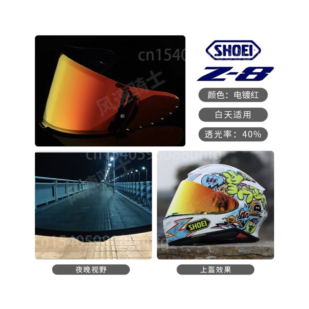 (Red) Shoei CWR-F2 Visor for SHOEI Z8 RF1400 NXR2 CWR-F2 Uv-cut Full Face Capacete-image-OPC-PGNC88B-NEW