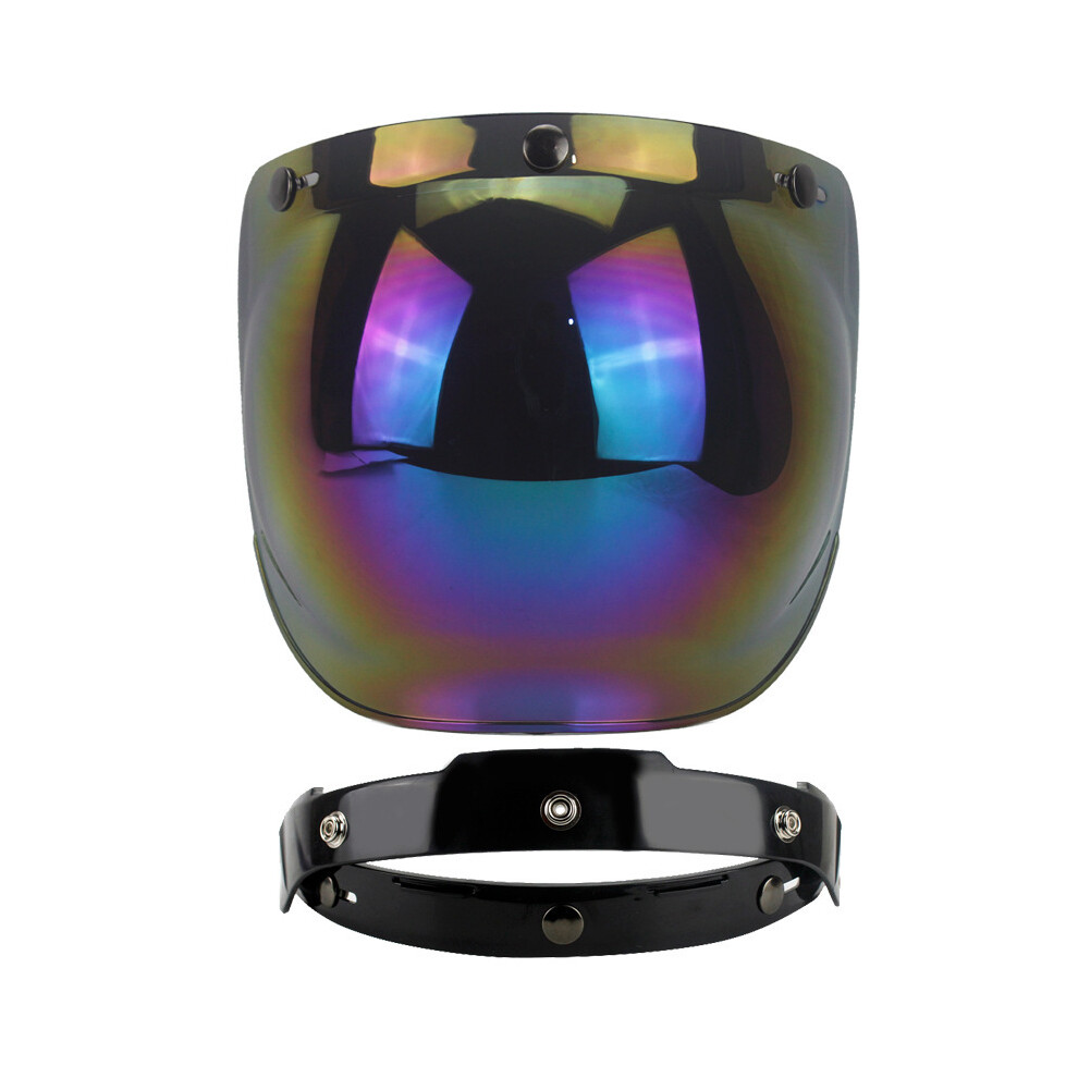 (1) 3-snap Retro Motorcycle Helmet Bubble Shield Lens Vintage Motorcycle Helmet-image-OPC-PGNC8BB-NEW