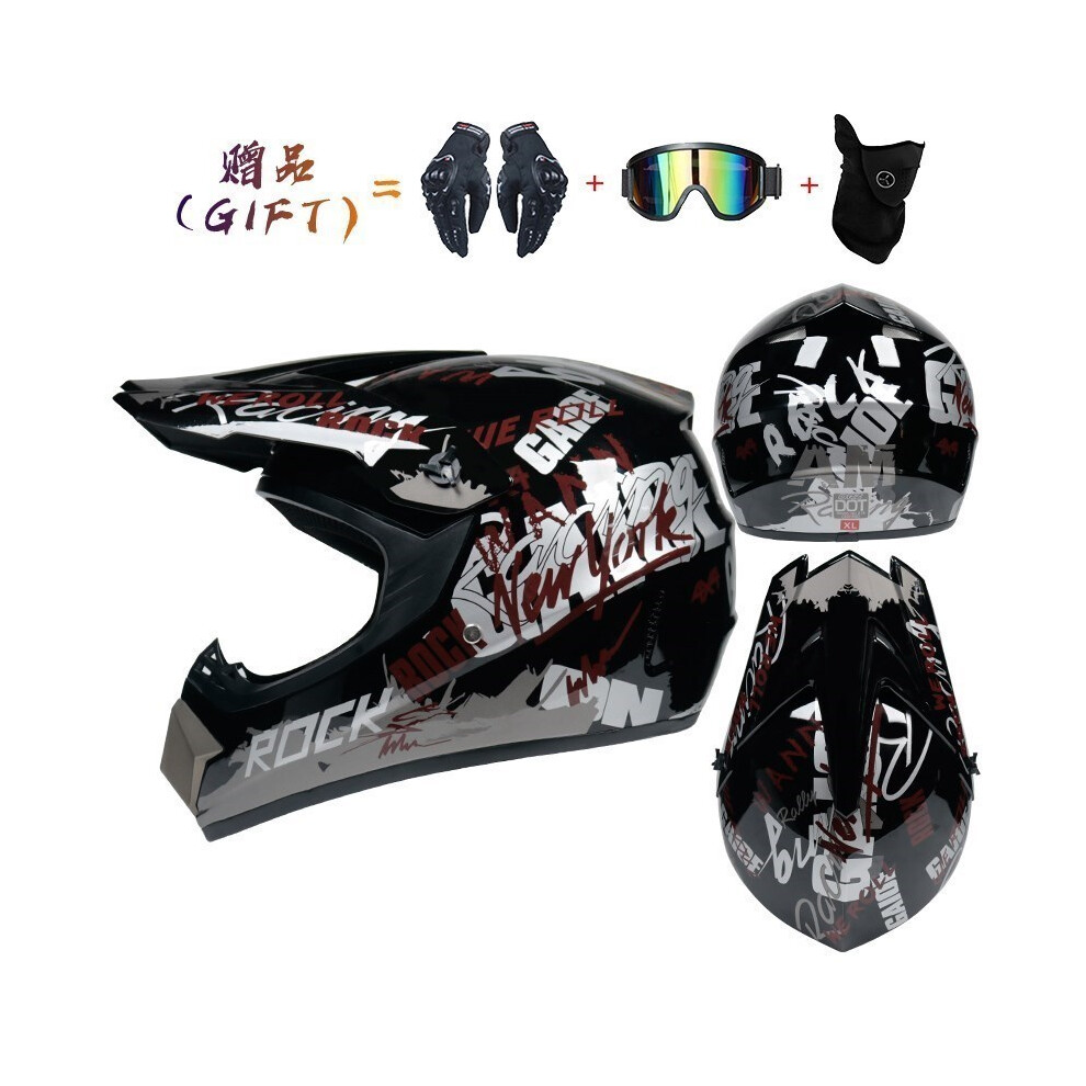 (L, 27) New off-road motorcycle helmet men and women motocross helmet full face-image-OPC-PGNC96J-NEW