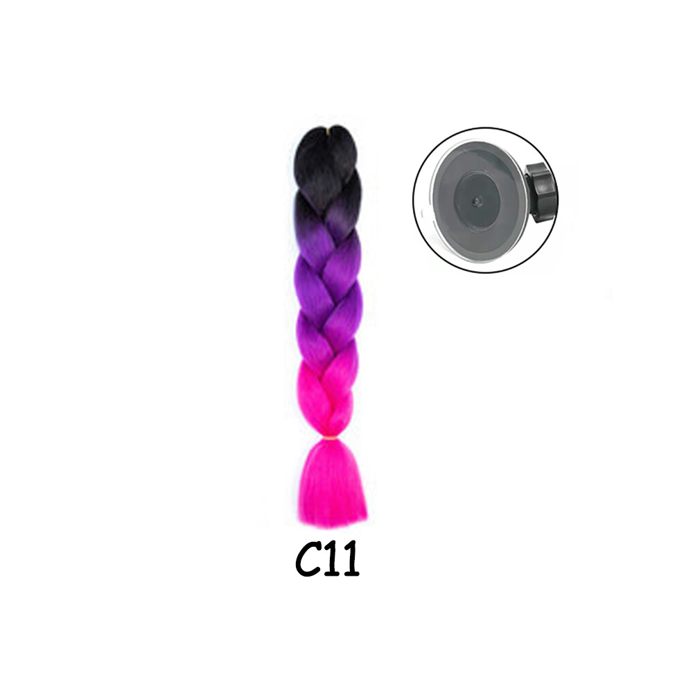 (S, C11) New Motorcycle Helmet Braids Woman Braids Wig For Motorbike Helmet Multicolor