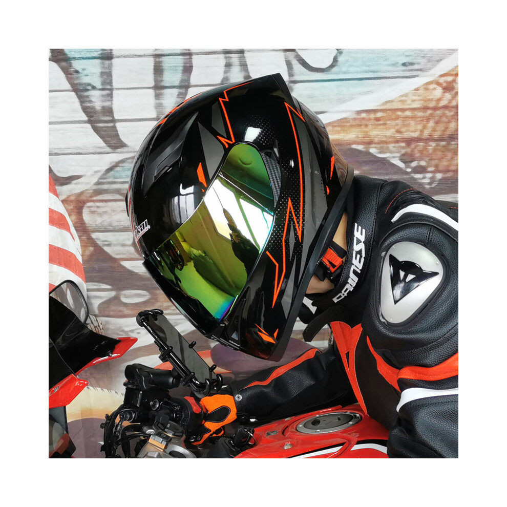 (xL, 2) DOT CertifiedFull Face Motorcycle Helmet racing Helmet capacete double-image-OPC-PGNCG22-NEW